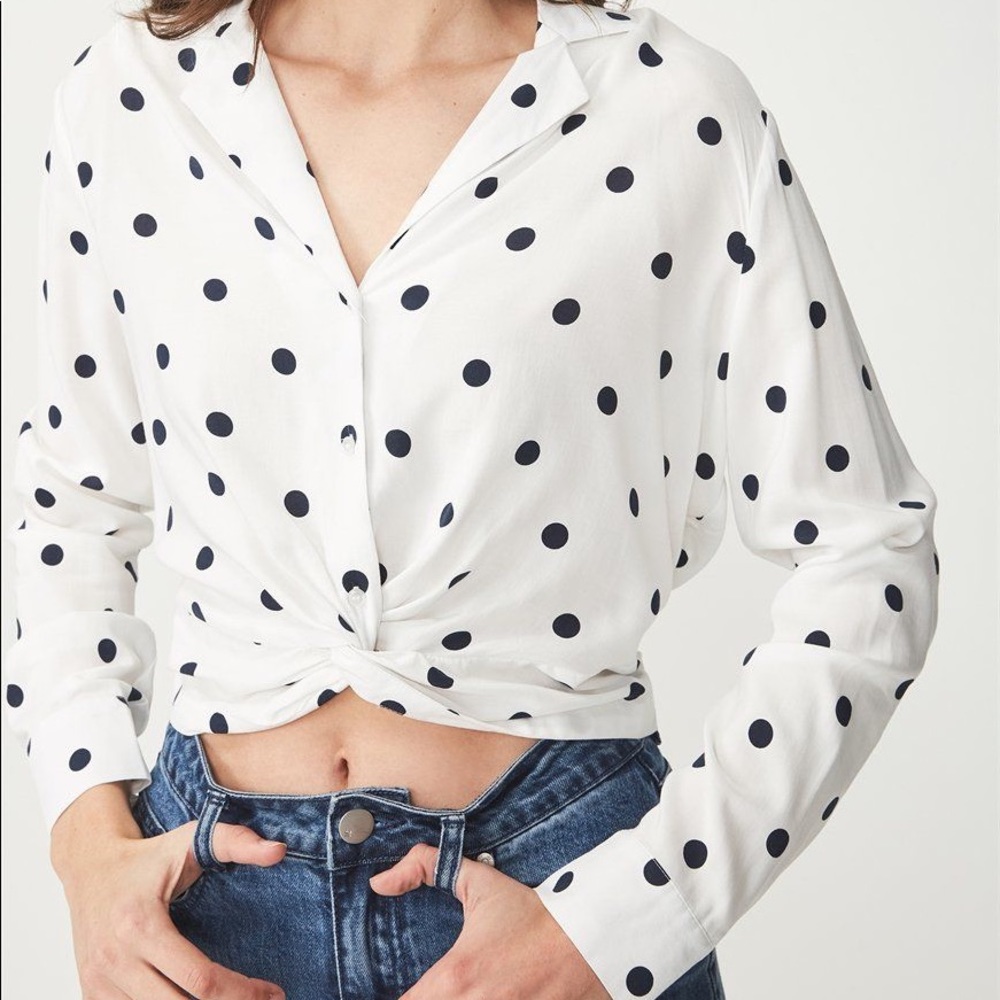 Whitney twist front blouse